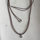 Star of David necklace Brown